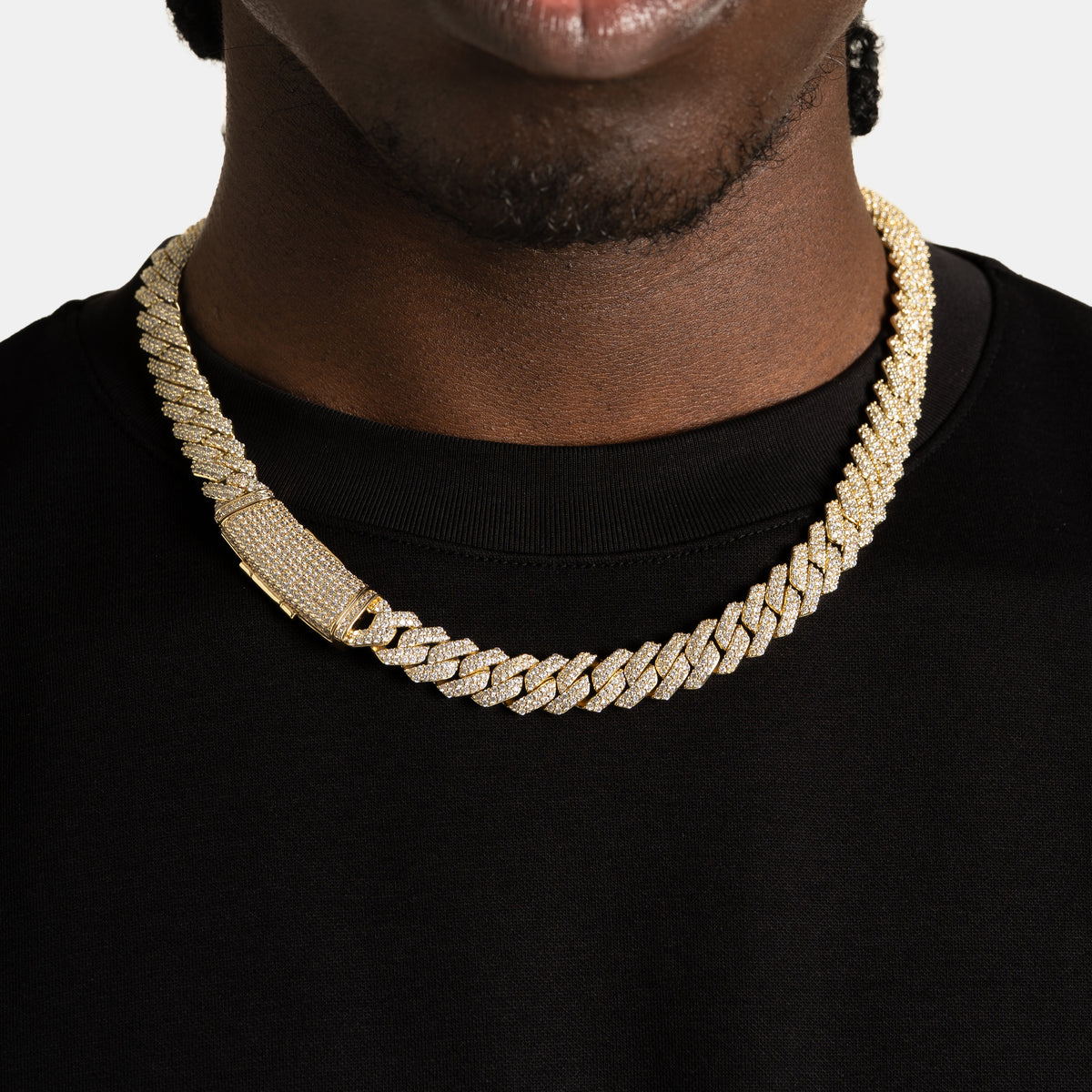 12mm Prong Cuban Chain Gold