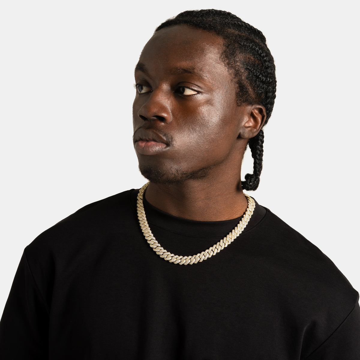 12mm Prong Cuban Chain Gold