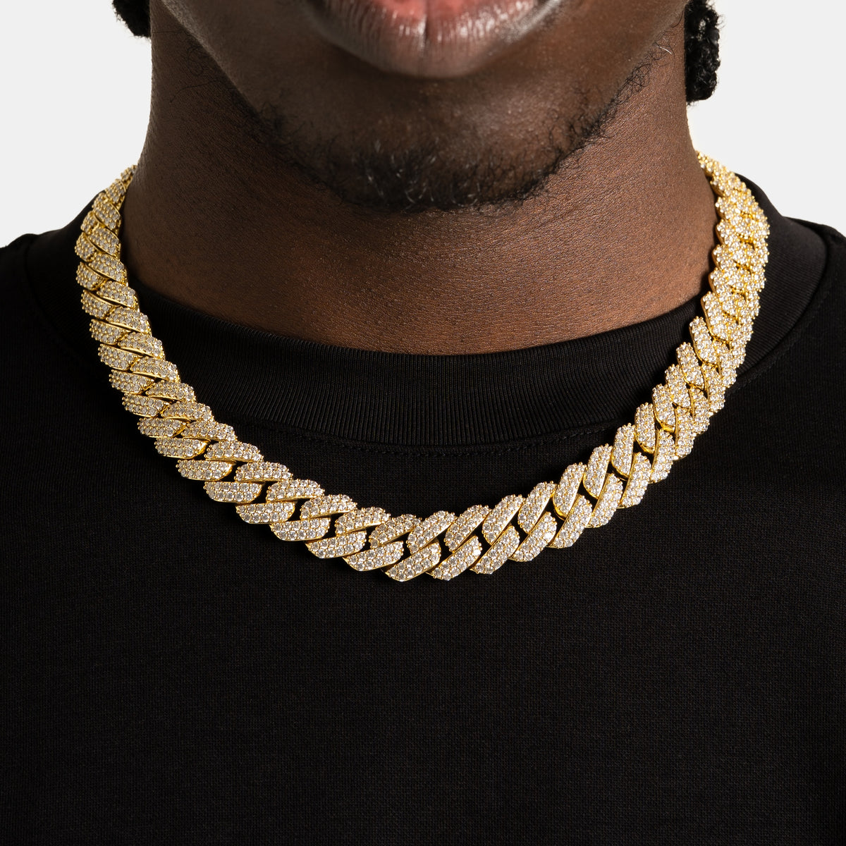 15mm Prong Cuban Chain Gold