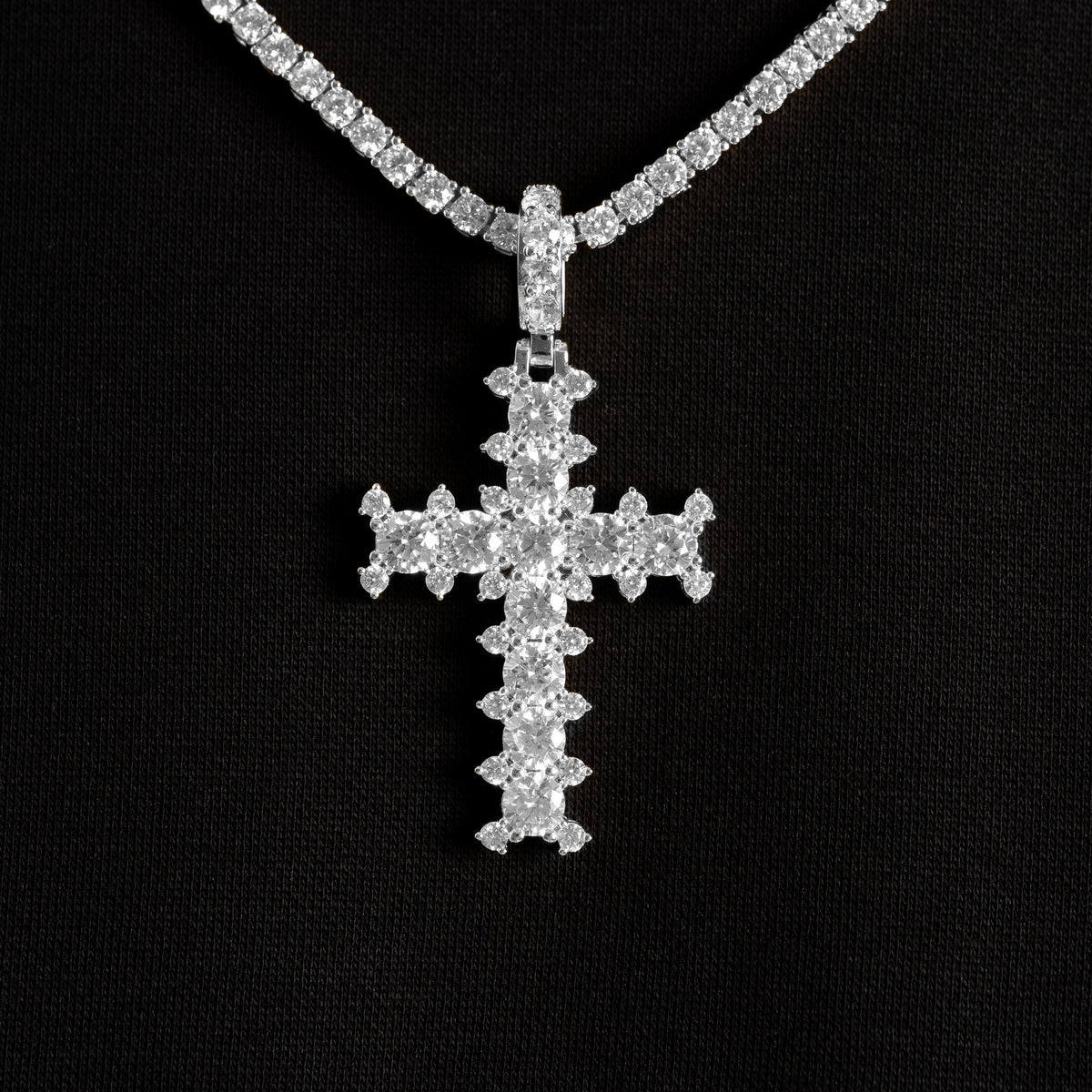 Studded Cross Pendant