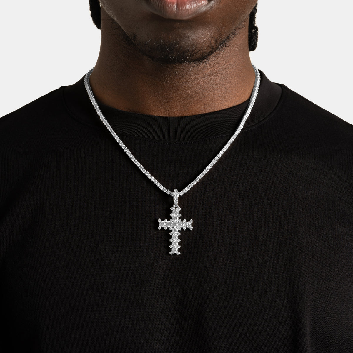 Studded Cross Pendant