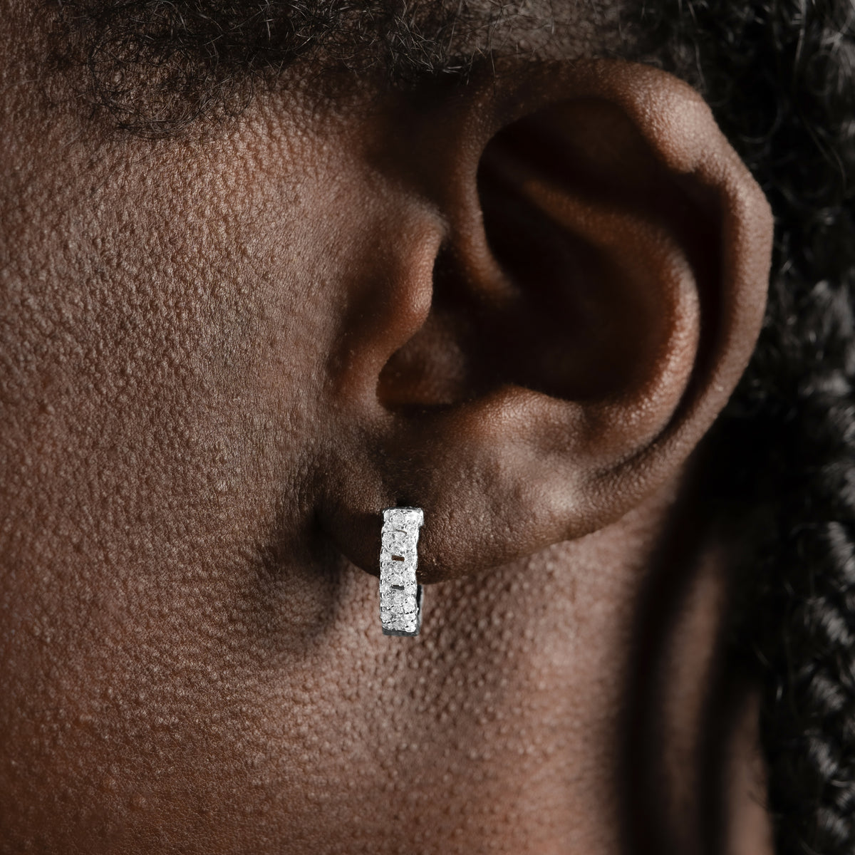 Iced Cuban Hoop Earrings