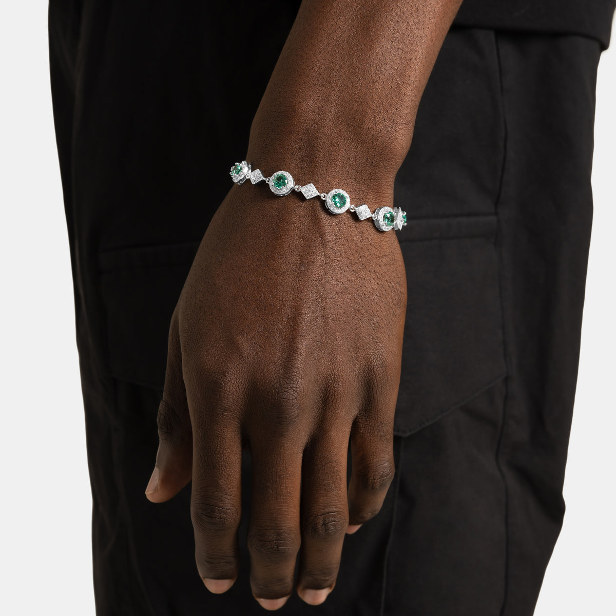 Green Cluster Bracelet