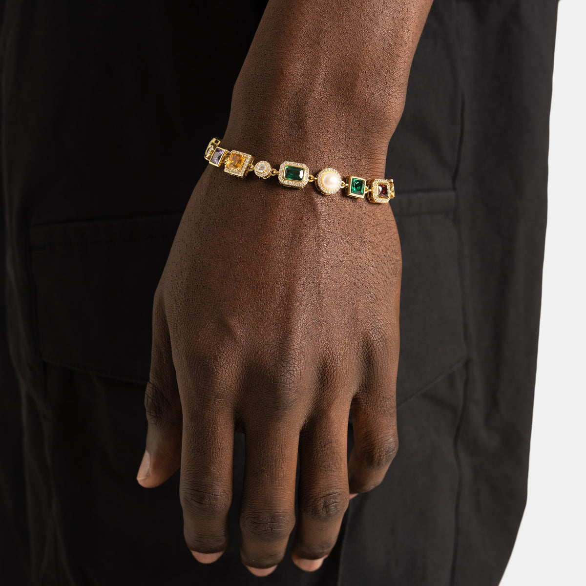 Multi Gemstone Bracelet Gold