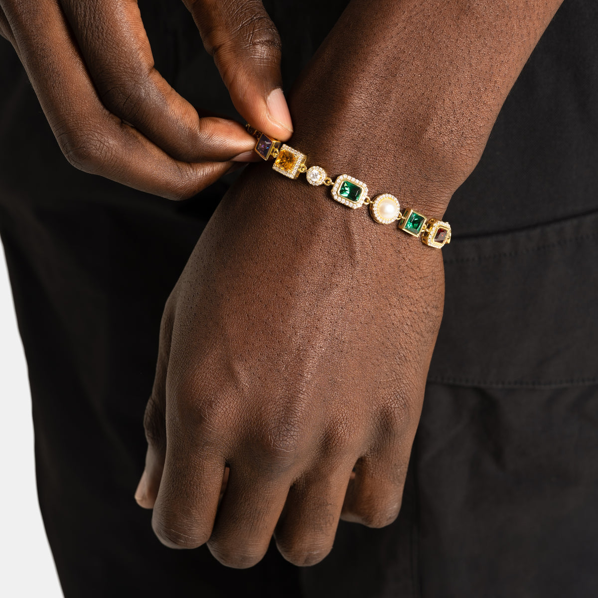 Multi Gemstone Bracelet Gold