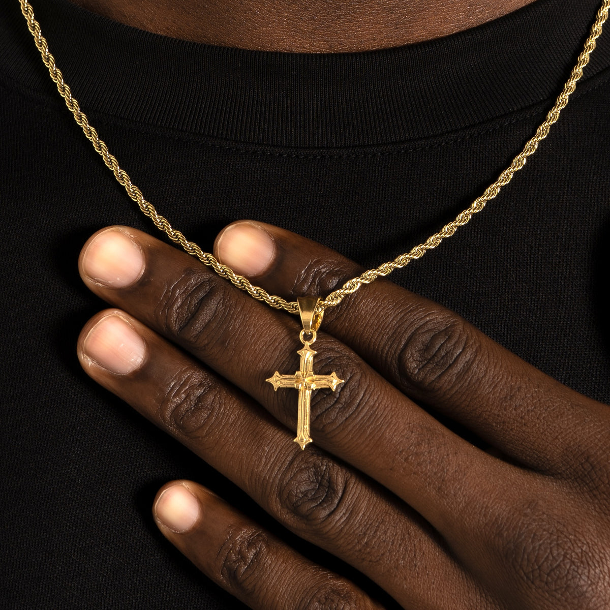 Vintage Cross Pendant Gold