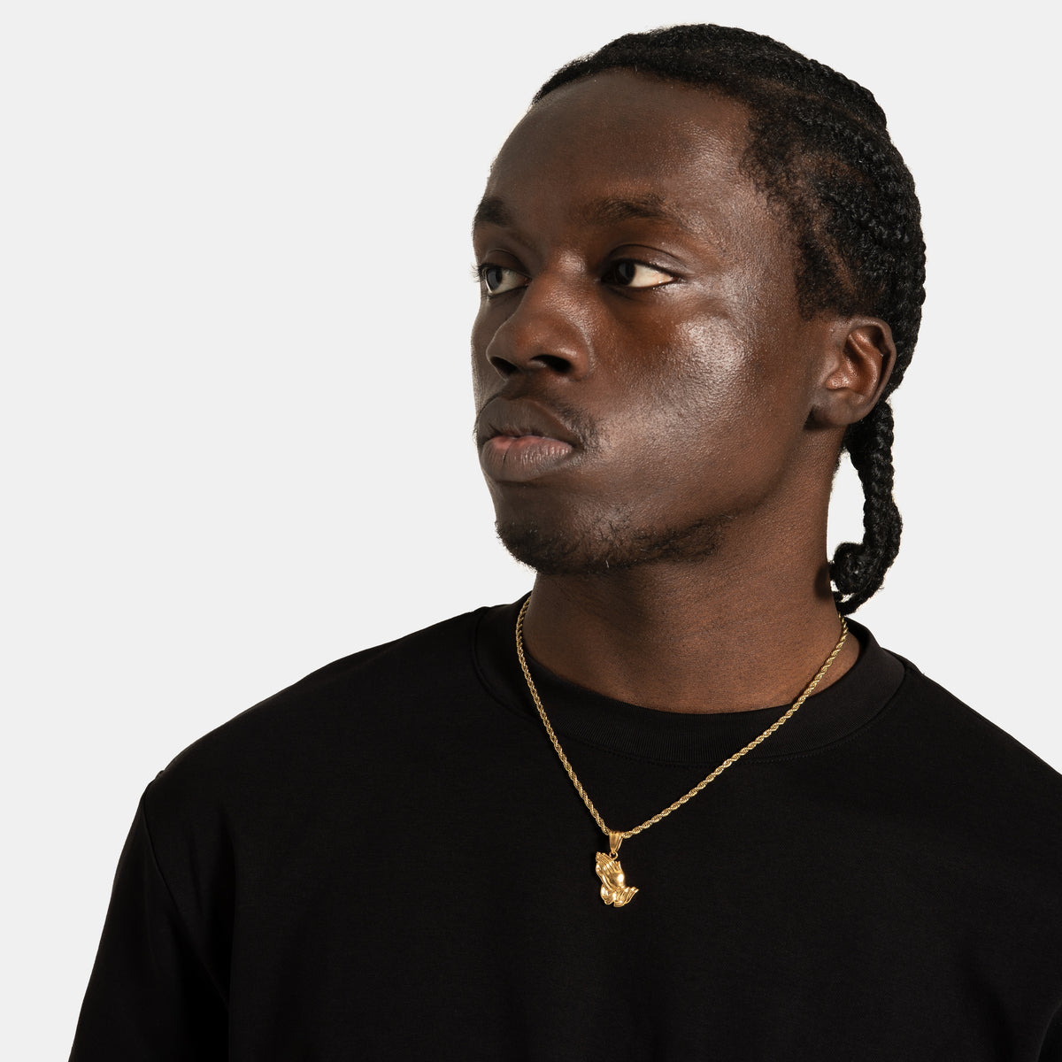 Praying Hand Pendant Gold