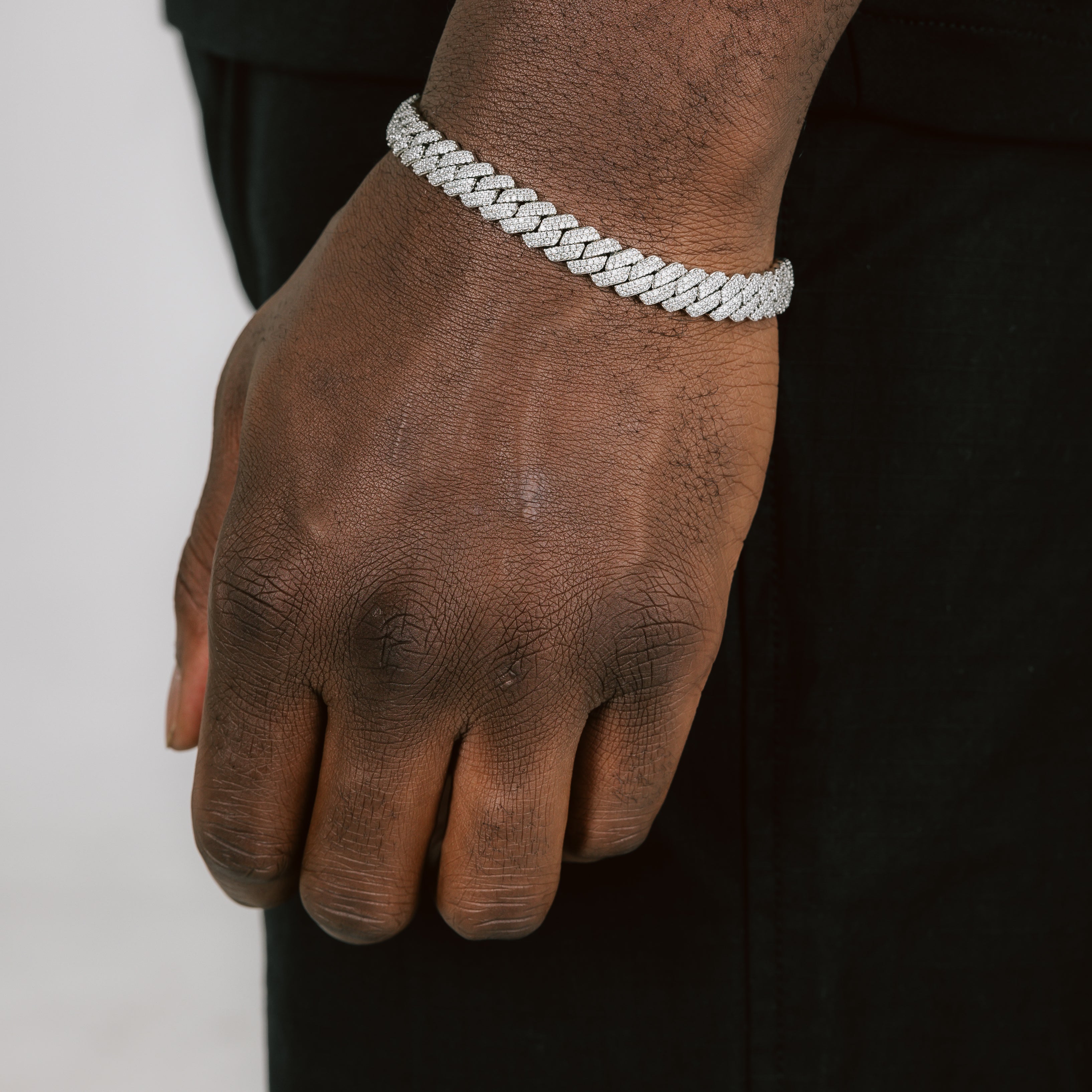 Iced Cuban Bracelet in White Gold - 8.5mm – The GLD Shop