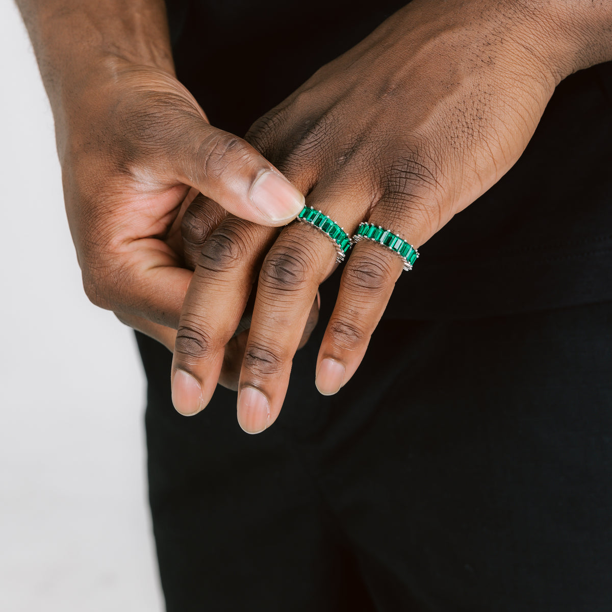 Emerald Green Baguette Ring