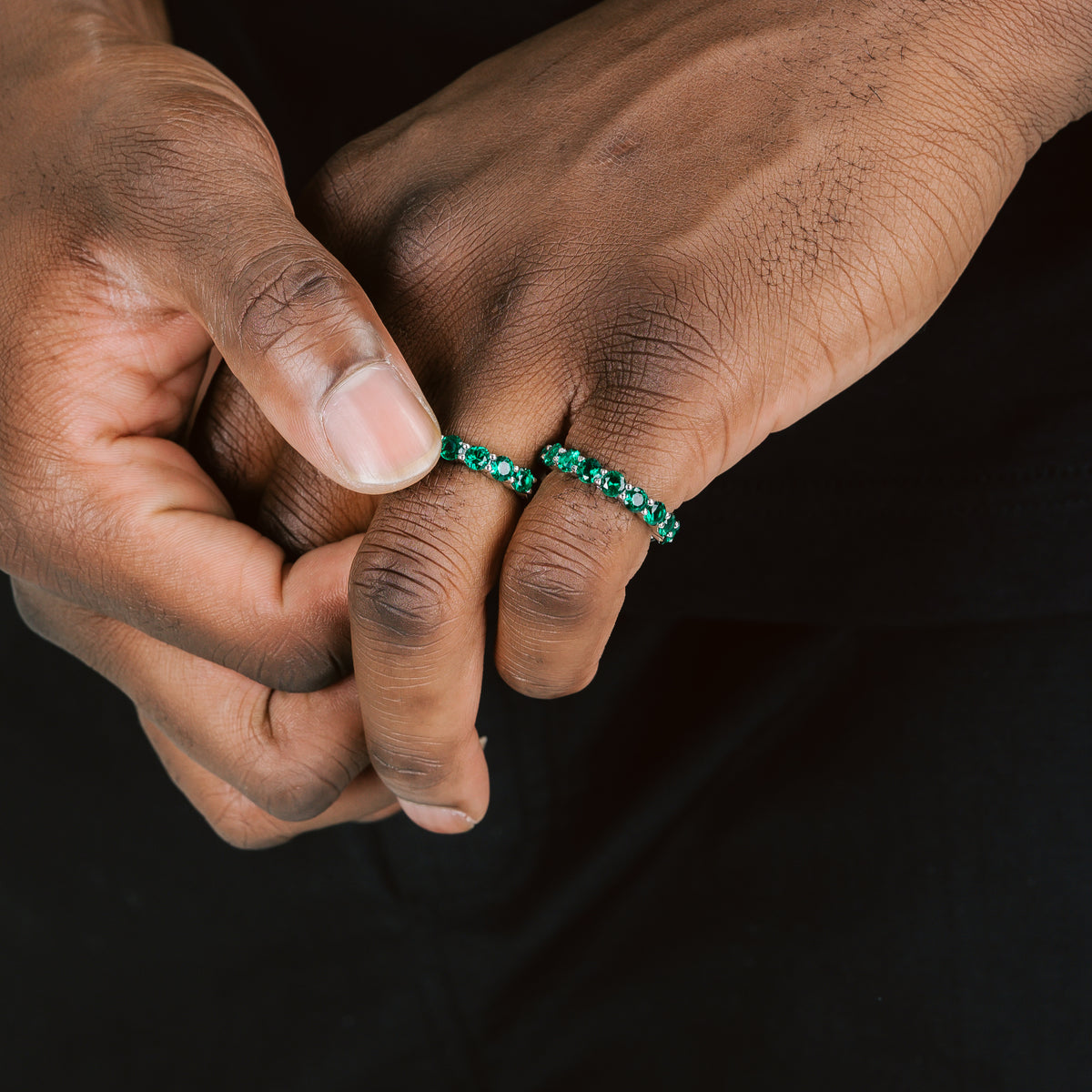 Emerald Green Eternity Ring