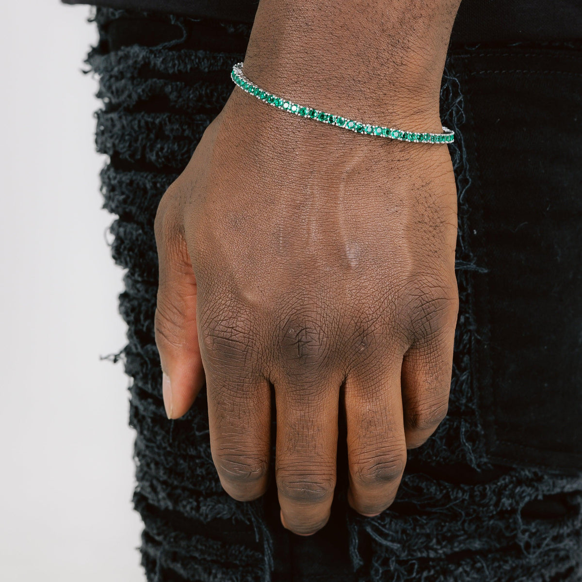 3mm Emerald Tennis Bracelet