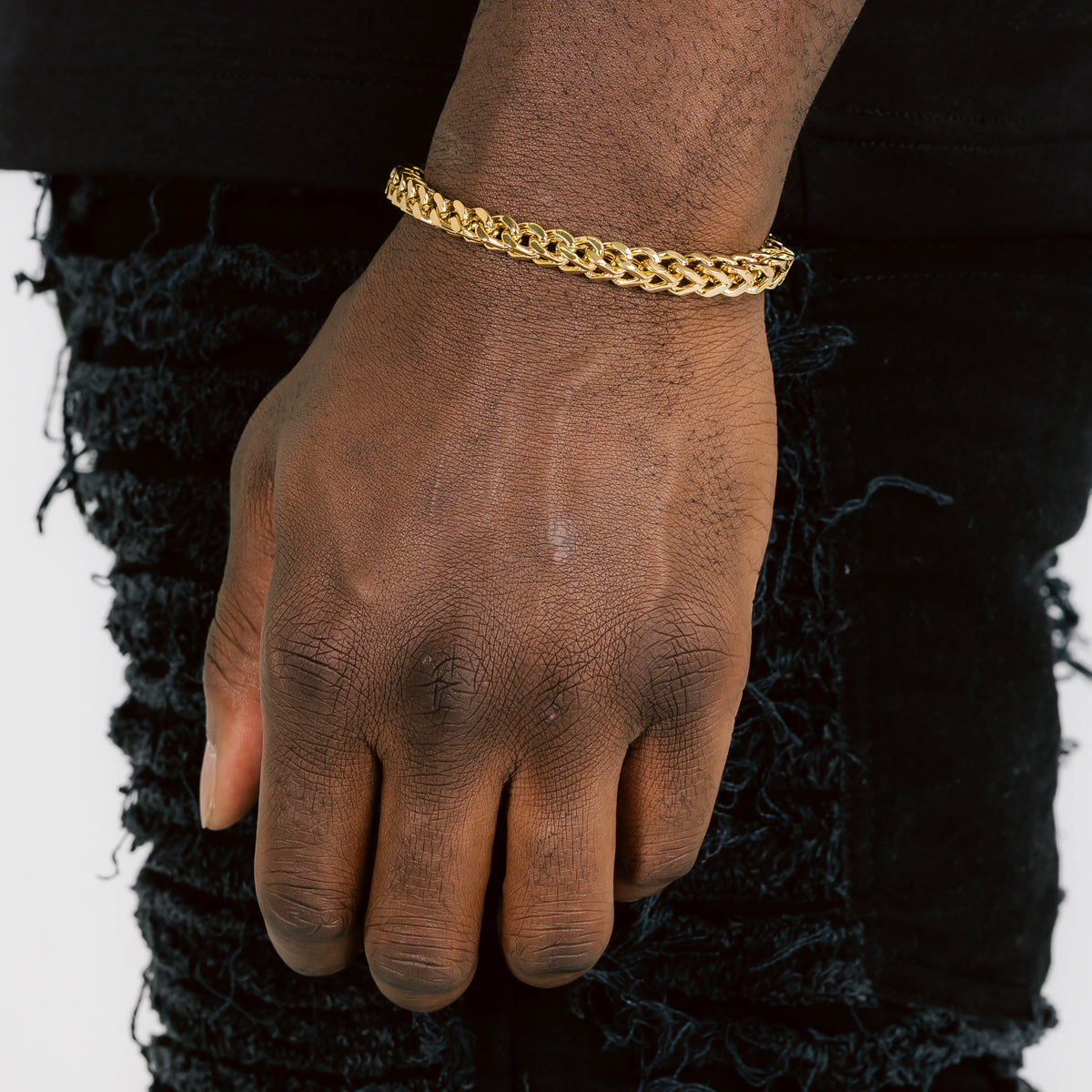 Solid Yellow 10k Gold 6mm Wide Flat Miami Cuban Link Men's Bracelet 8.5''  6.6g | eBay