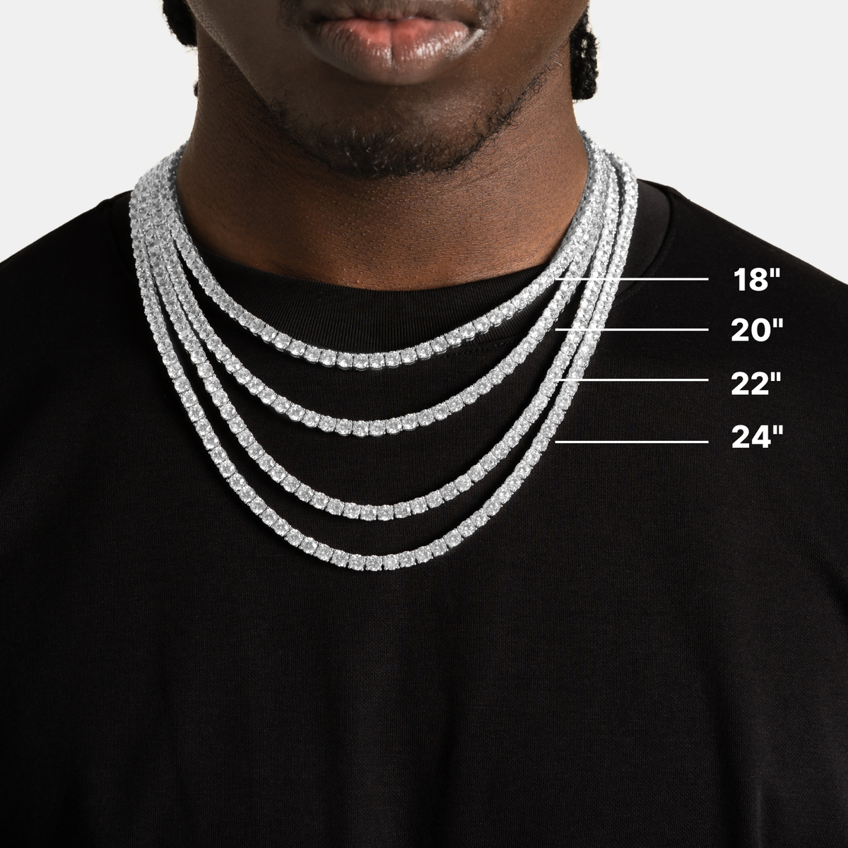 5mm Moissanite Tennis Chain - 6 ICE 5mm Moissanite Tennis Chain - 6 ICE