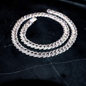 4mm Diamond Beads Chain White Gold