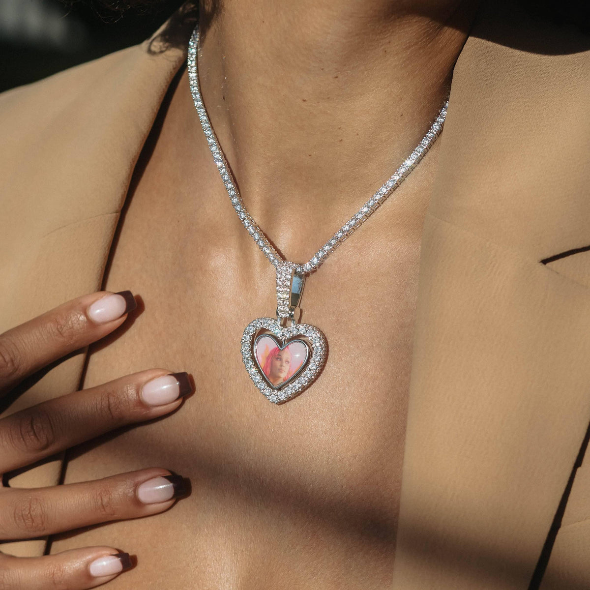 Spinning Heart Custom Picture Pendant