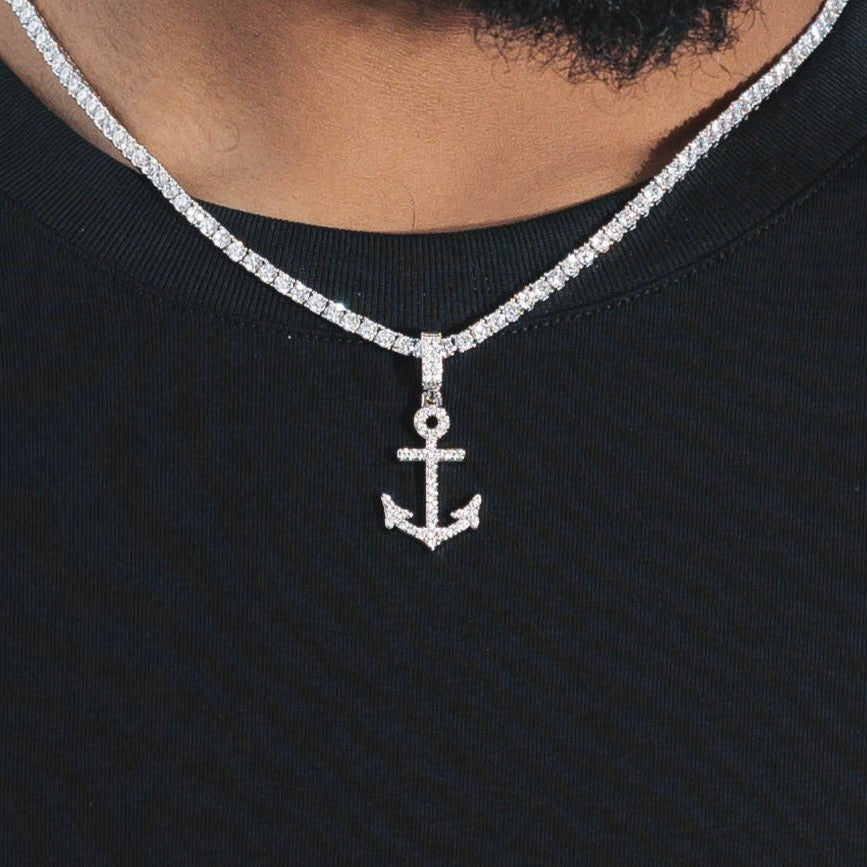 Anchor necklace for men, men's anchor necklace with a black wax cord,  bronze pendant. gift for him, men jewelry, nautical necklace, sailing –  Shani & Adi Jewelry