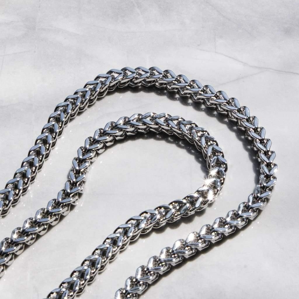 6mm Franco Chain White Gold 