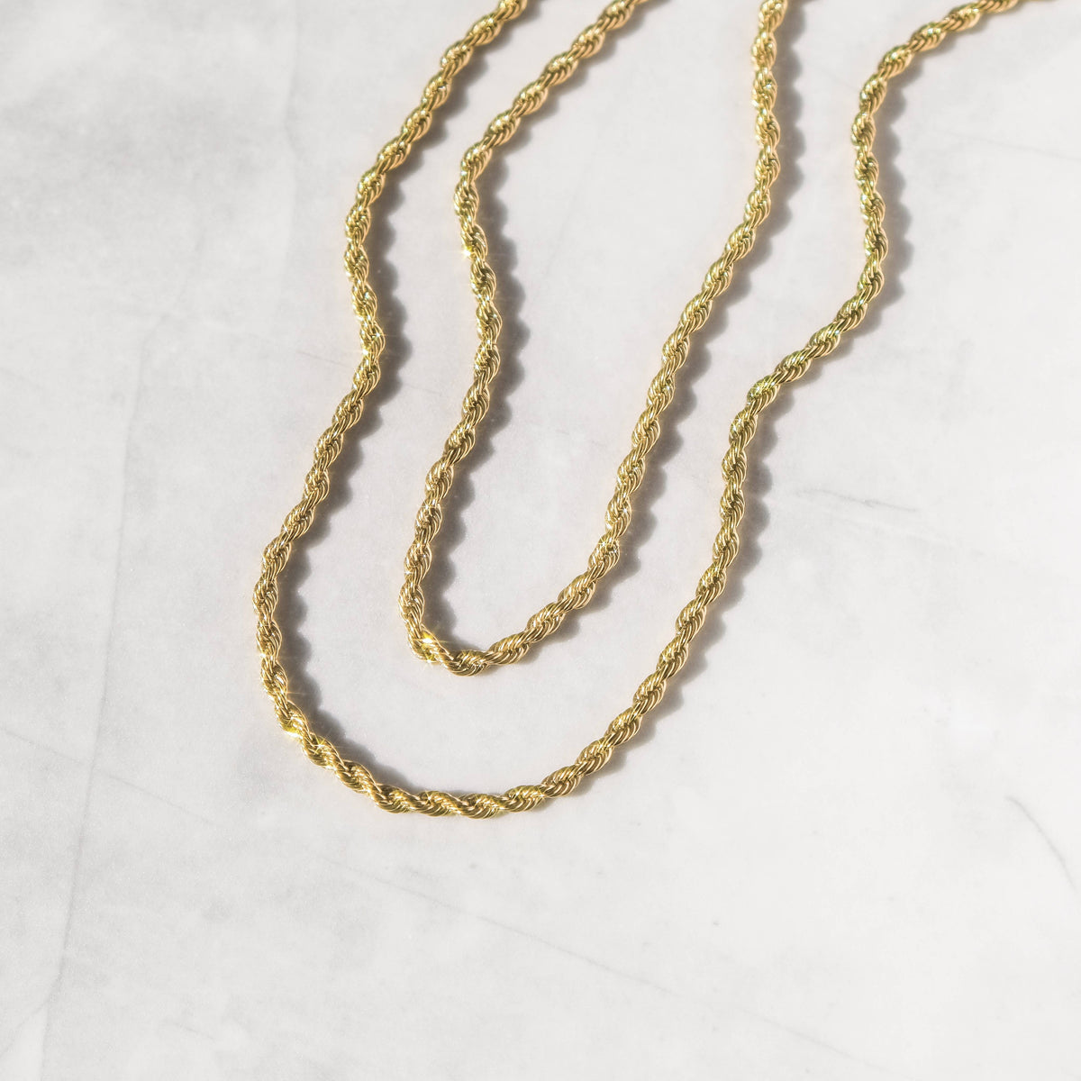 Rope Chain 3mm 18k Gold - 6IX ICE