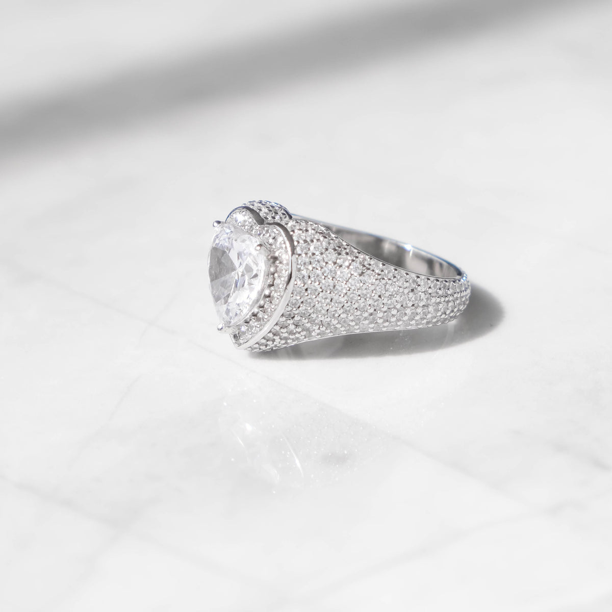 Clustered Heart Ring
