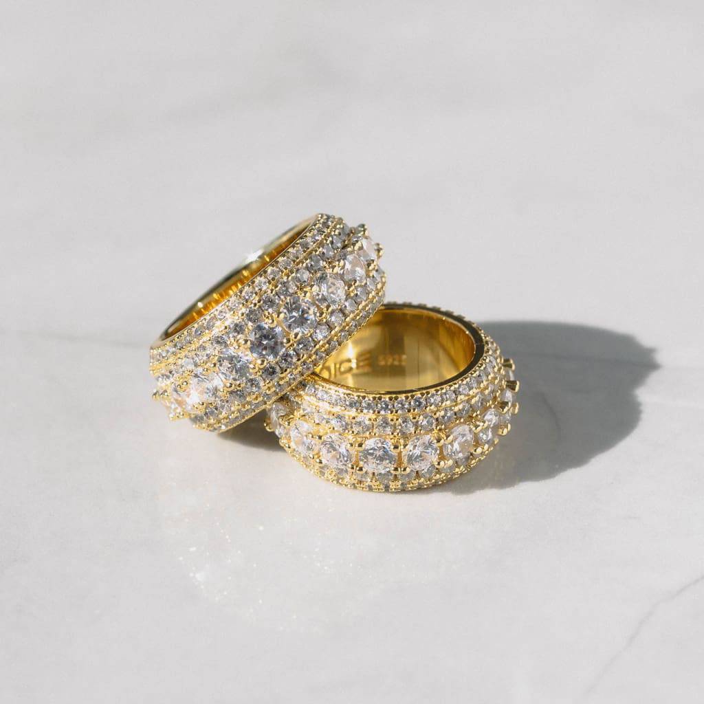 Layered Diamond Ring 18k Gold - 6IX ICE