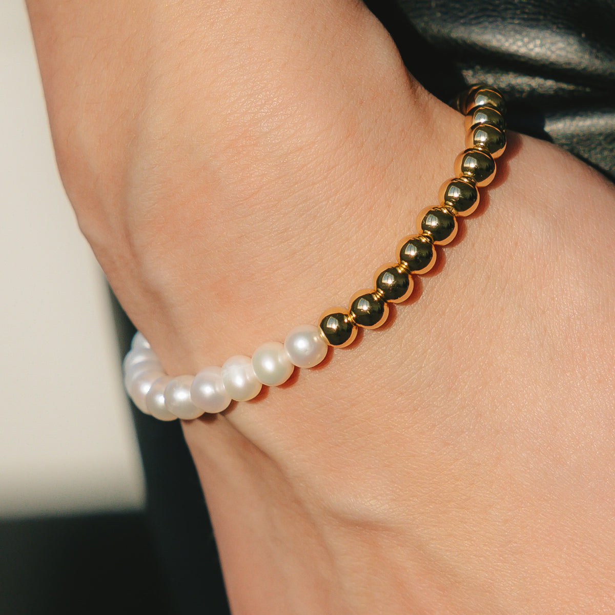 Beads Pearl Bracelet 18k Gold