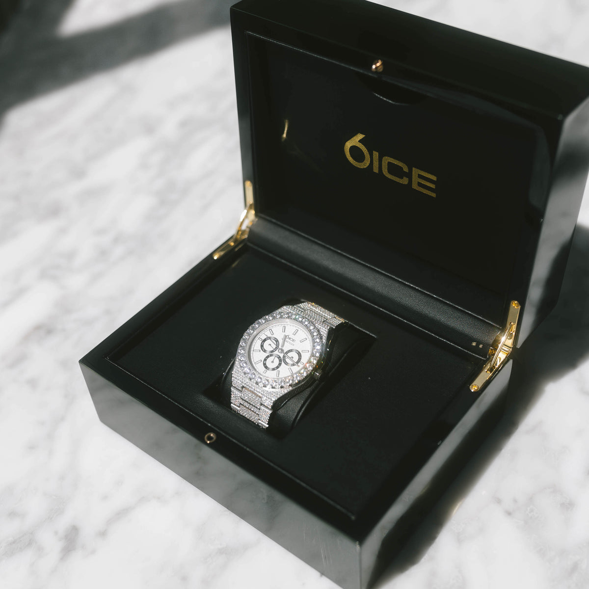 Iced Rocketeer Watch White Gold White Dial