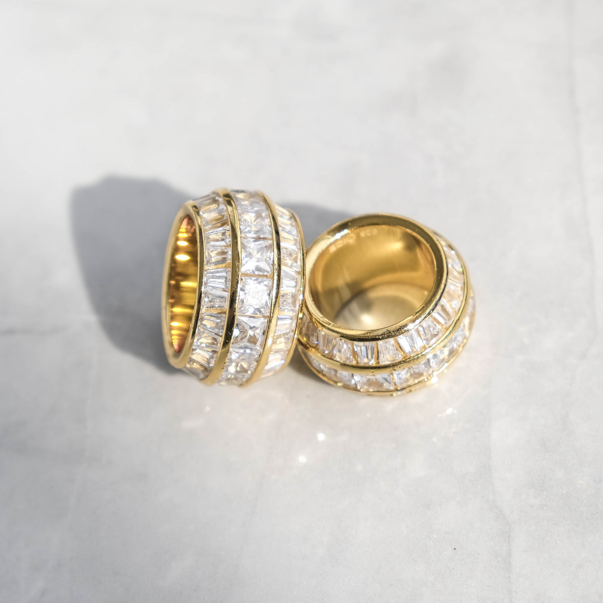 Baguette Layered Ring 18k Gold - 6IX ICE