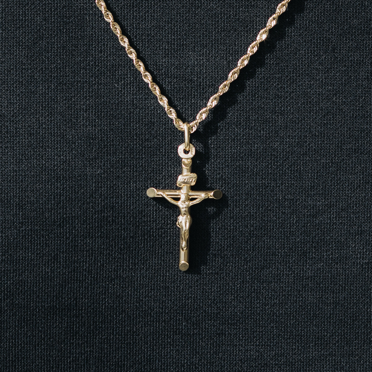 10k Solid Gold Crucifix Pendant