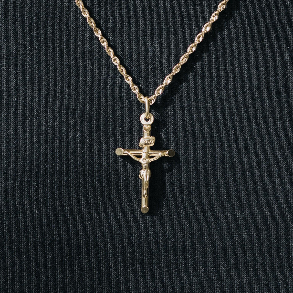 10k Solid Gold Crucifix Pendant ICE - Main Image