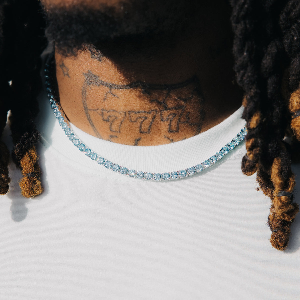 5mm Blue Tennis Chain ICE