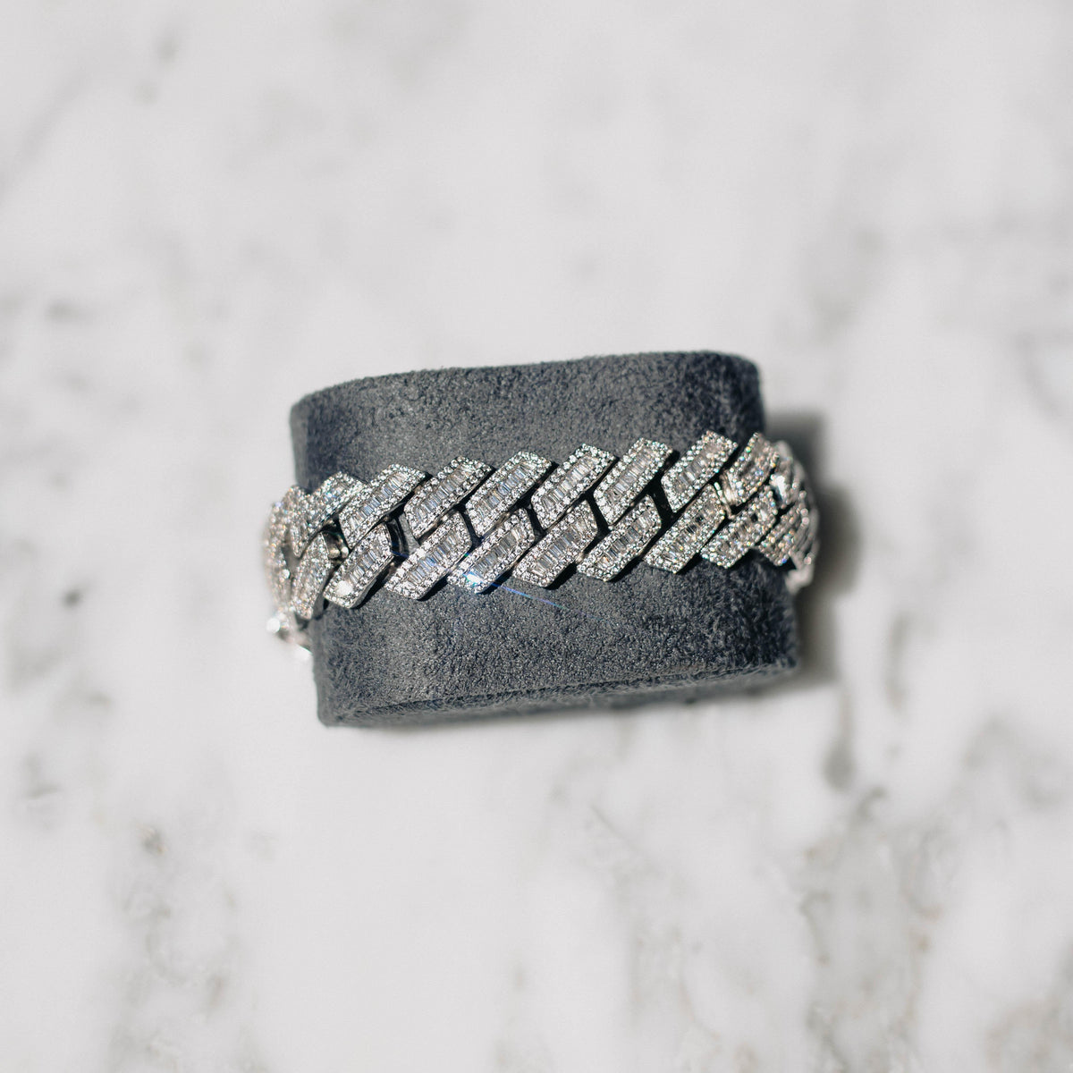 19mm Baguette Cuban Bracelet