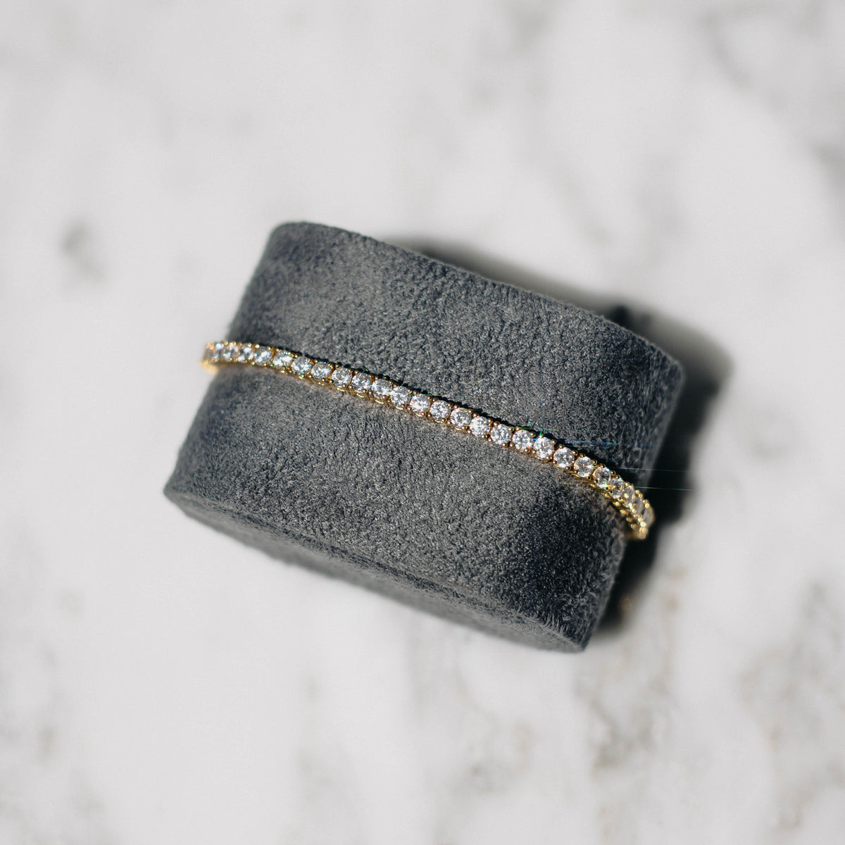 3mm Moissanite Tennis Bracelet Gold