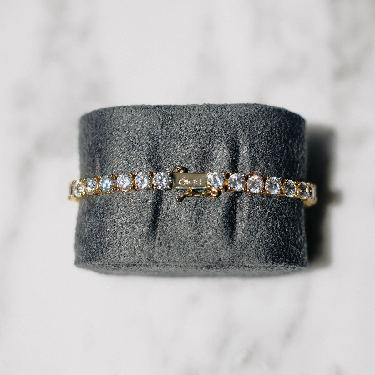 5mm Moissanite Tennis Bracelet Gold